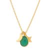 Collar Mineral Estrella Luna Onix Verde